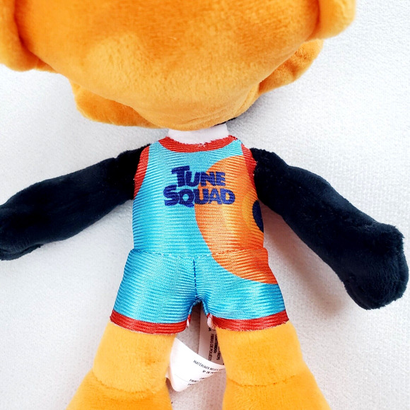 Space Jam Tune Squad Daffey Duck Plush Boy's 11" Black/Orange Toy Stuffed Animal - Picture 2 of 7